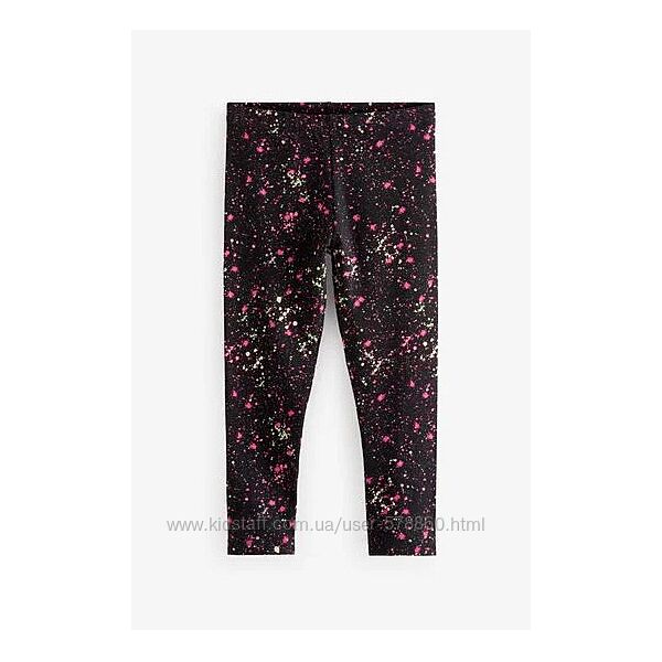 Чорні лосини з бризками фарби Next р. 10 років