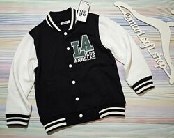 Дитячий бомбер для хлопчика утеплений Gemo р. 6 років Чорний, білий