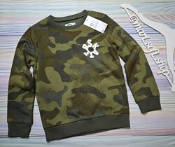 Дитячий світшот для хлопчика утеплений Gemo 8 років Хакі, камуфляжний