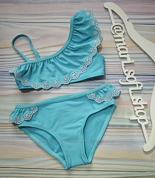 Роздільний купальник Primark 4 - 5 років 104 - 110 см, Бірюзовий, м´ятни