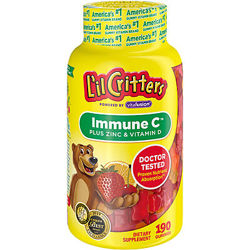 L&acuteil Critters, Immune C с цинком и витамином D, 190 жевательных ко