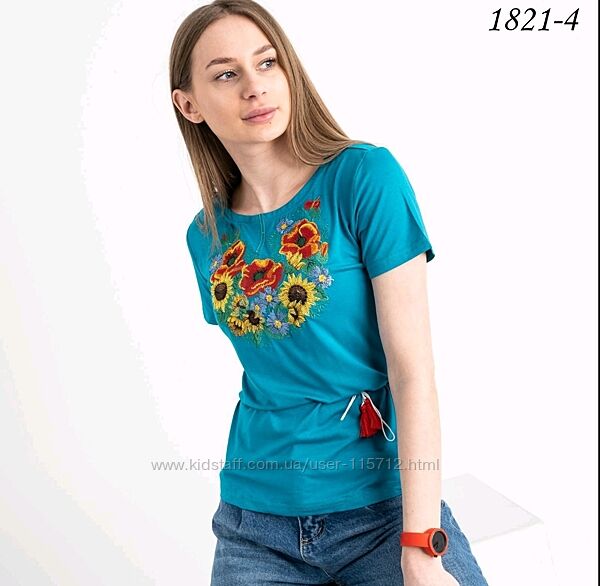 Футболка женская с вышивкой
