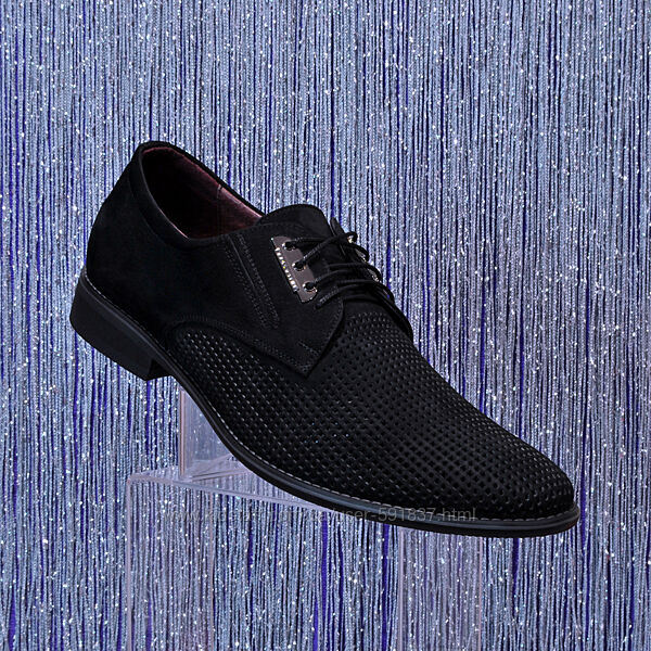 Чоловічі класичні туфлі великого розміру батал чорні