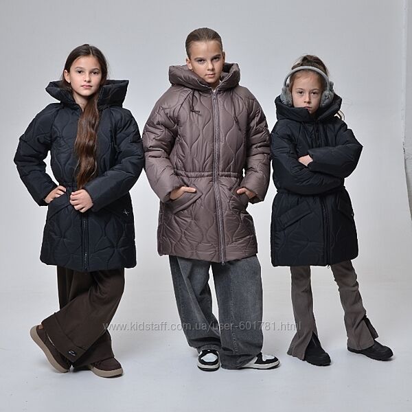 NewЗимова подовжена куртка - пальто з матової плащової тканини 