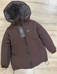 Новинка  Зимова подовжена куртка, двохстороння, дуже тепла 