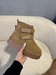 Уггі жіночі колір рудий з натуральноі замші