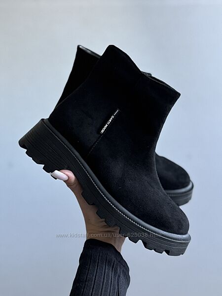 Ботінки жіночі натуральний замш Черевики демісезон