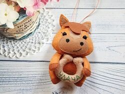 Новорічні іграшки з фетру, ручна робота