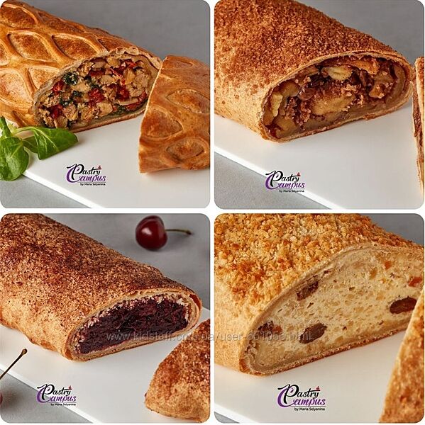 Штрудели 2025 вишня, творог, яблоки Мария Селянина