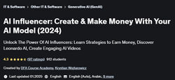 Инфлюенсер ИИ создавайте и зарабатывайте деньги Кристиан Войтарович Udemy