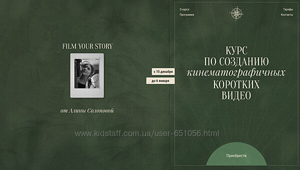 Курс по созданию кинематографичных коротких видео Алина Солопова