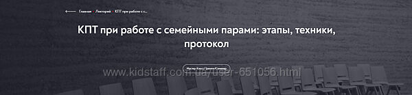 МИП Когнитивно-поведенческая терапия при работе с семейными парами Анюхина