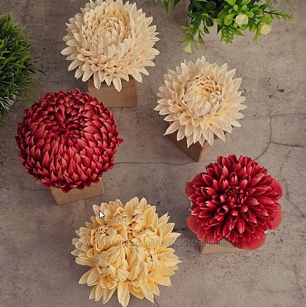 Хризантемы из зефира Яна Мурачёва pryancholito