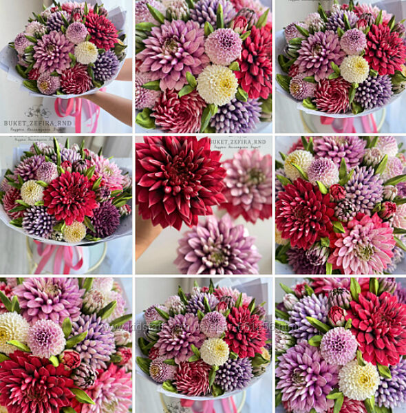 Осенний букет из зефира Анна Иванова buket zefira rnd