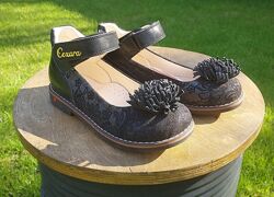 Туфлі шкільні ортопедичні Cezara, для дівчинки, шкіряні 35 розмір