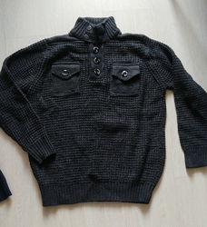 Шерстяной свитер грубой вязки в отличном состоянии, размер XL