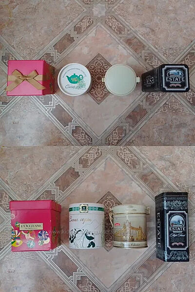 Коробки банки шкатулки ёмкости от чая для хранения разных вещей и прочих