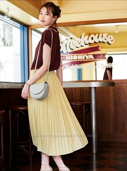 Шифоновая Плиссированная Длинная Юбка Макси UNIQLO