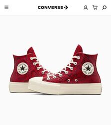 Кожаные кеды Converse Chuck Taylor All Star Lift Platform Snakeskin Print