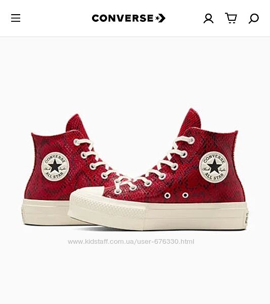 Кожаные кеды Converse Chuck Taylor All Star Lift Platform Snakeskin Print