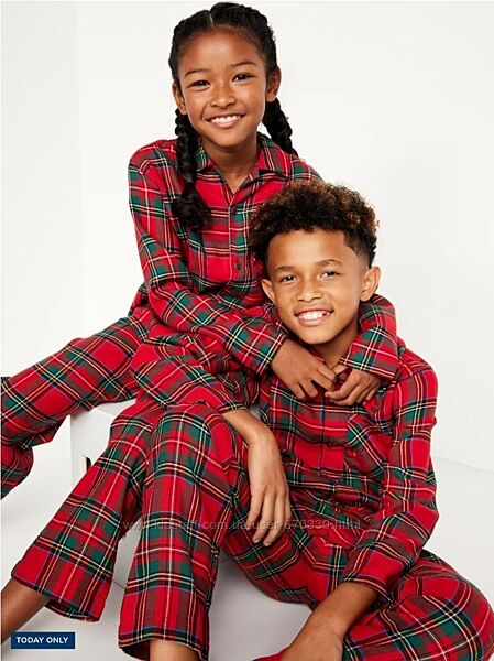 Фланелевая пижама OldNavy Gender-Neutral Matching Plaid Flannel Pajama Set