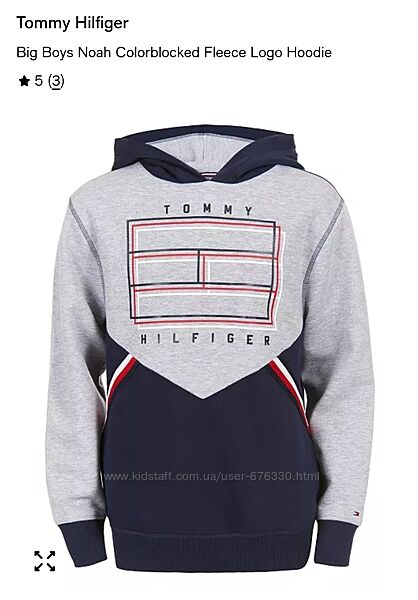 Кофта худи Tommy Hilfiger Big Boys Noah Colorblocked Fleece Logo Hoodie