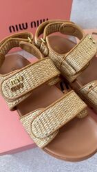 Босоніжки Miu Miu бежеві