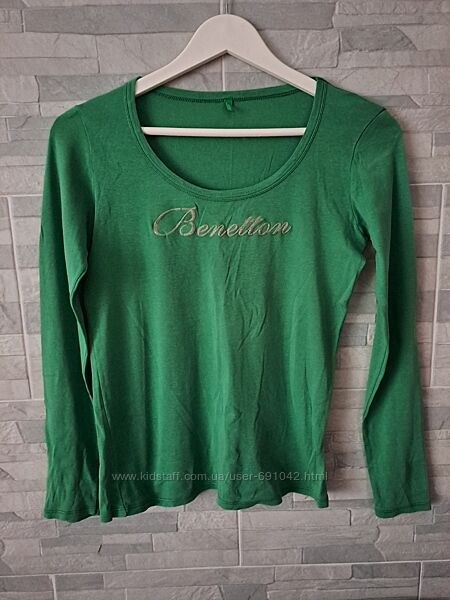 Зелёный лонгслив United colors of benetton