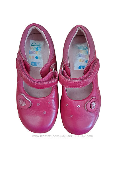 Детские кожаные туфли мокасины Clarks 