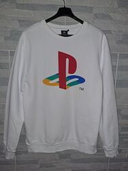 Белый свитшот худи Play Station размер M