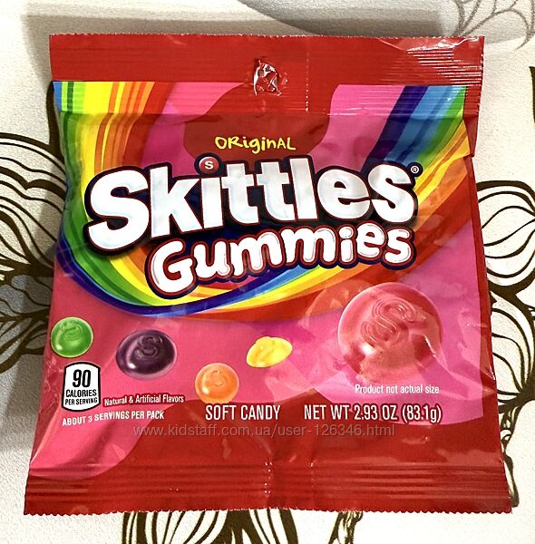 США Желейні цукерки Skittles Gummies Original Фруктові та Ягідні