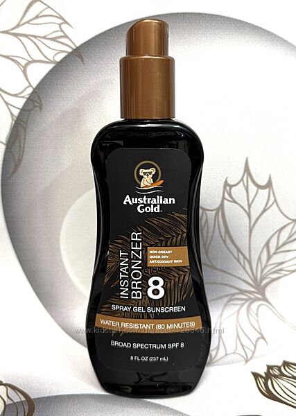США Сонцезахисний спрей-гель з бронзатором Australian Gold Instant Bronzer 