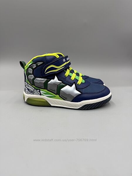 Демісезонні черевики хайтопи Geox Inek 31-32, 33, 36 р з мигалками