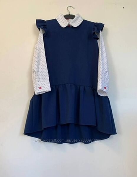 Стильний шкільний сарафан 128-134