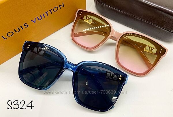 Женские солнцезащитные очки линзы градиент пудровая оправа, синяя оправа