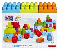 Конструктор Поезд цифры Mega Bloks 1-2-3 Learning Train 
