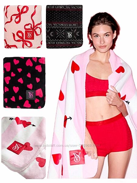 Плюшевые пледы Victorias Secret Виктория Сикрет оригинал 