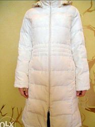 Зимнее пальто молочного цвета для девочки-рост-1м58см-1м64см