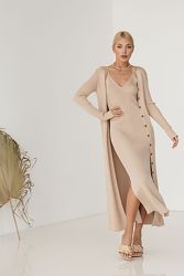 Лімітована серія лакшері кардиган сукня з люксової італійської пряжі