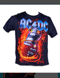 Легка яскрава футболка ac dc рок мерч