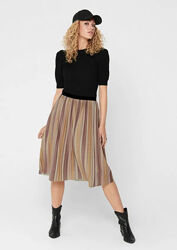 Міді-спідниця плісе в золотавих та лавандових тонах