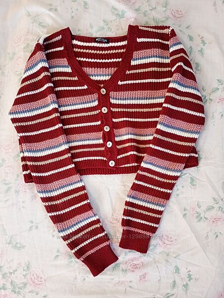 Вкорочений светрик кардиган кроп s-m-l oversized