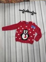 Рождественский новогодний свитер для девочки Пингвененок