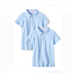 Школьная форма Wonder Nation для девочек, рубашка-поло с короткими рукавами