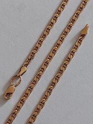 Золотая цепочка 585 пробы. Якорка с перемычками.