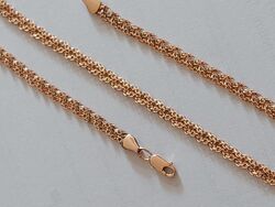 Золотая цепочка 585 пробы. Двойная спаяная якорка заплетенные в косичку.