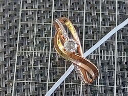 Золотое кольцо 585 пробы.