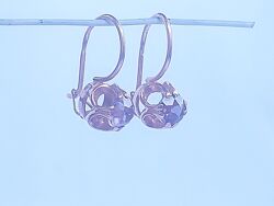 Золотые серьги 583 пр с александритом