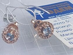 Золотые  пуссеты 585пр 