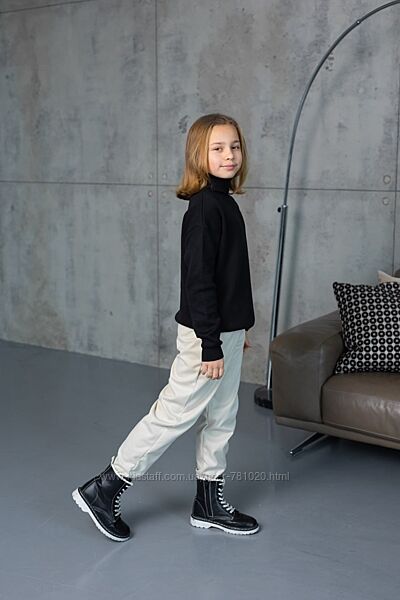 Светр оверсайз з високим горлом, 100 бавовна